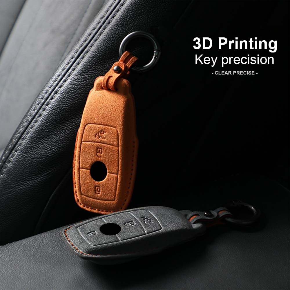 For Benz e300l c260l c200l glc300l keychain leather car key case car key covrer