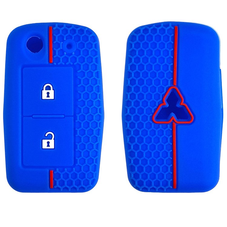 New Silicone Original Car Flip Key Remote 2023 2024 433MHz Key Case Holder Protective Bag Cover for Mitsubishi Qutlander