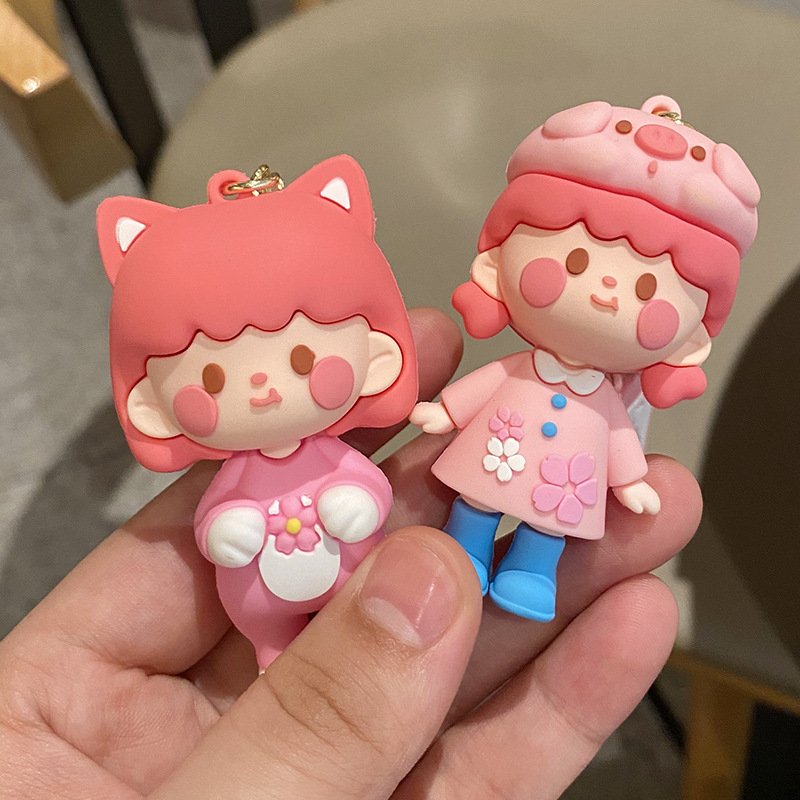 Xingxing Cute Capybara Keychain for Car Keys Anime Accessories Key Chain New in Keychains Women Doll Keyring Charm Holiday Gift