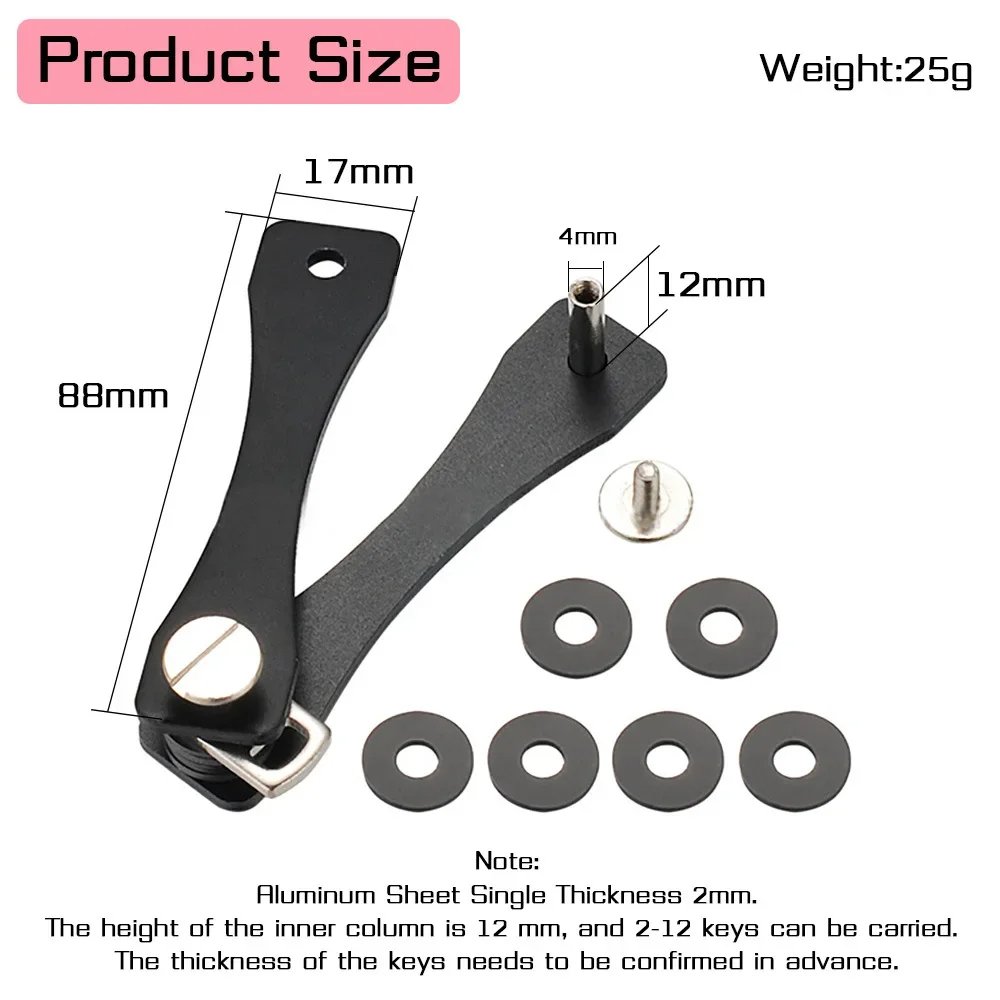 Smart Portable Key Clip and Key Organizer Keychain Simple Multicolor Business Key Ring for Men Women Car Holder Pendant Gifts