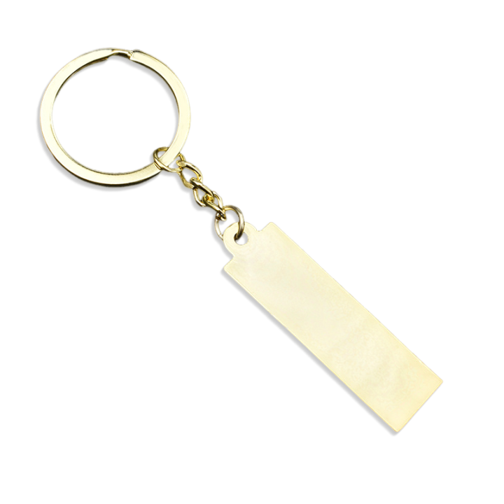 Factory Wholesale Creative Gift Zinc Alloy Faux Gold Bar Keychain Car Keyring Three-dimensional Small Decoration Accessories