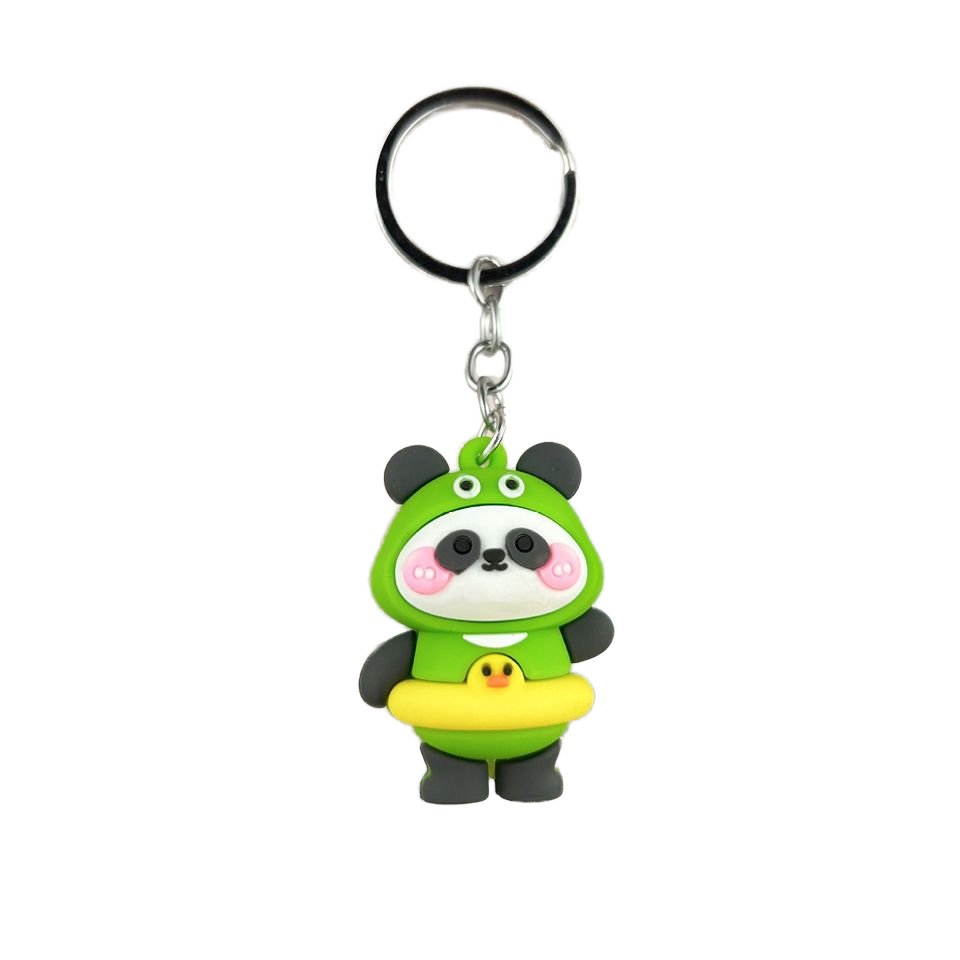 Hot Selling Cartoon cute panda PVC keychain pendant hanging decoration student gift car bag accessories figure