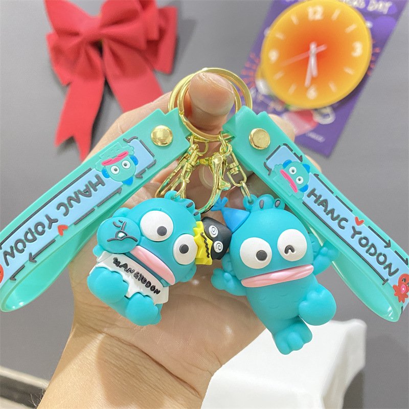 3D Doll Pendant Lovely Cartoon Hangyodon Keychain Car Key Accessories Promotional Gifts Wholesale Bag Decoration Key Chain