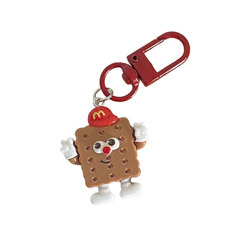 Kawaii Simulation Food Cookies Keychain Pendant Bag Charm Key Ring Accessories Backpack Decoration For Children Gifts