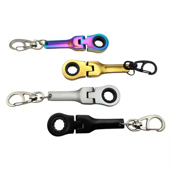 Wholesale Car Accessories 6mm to 22mm Ratchet Wrench Keychain Mechanics keychain Customised laser logo available