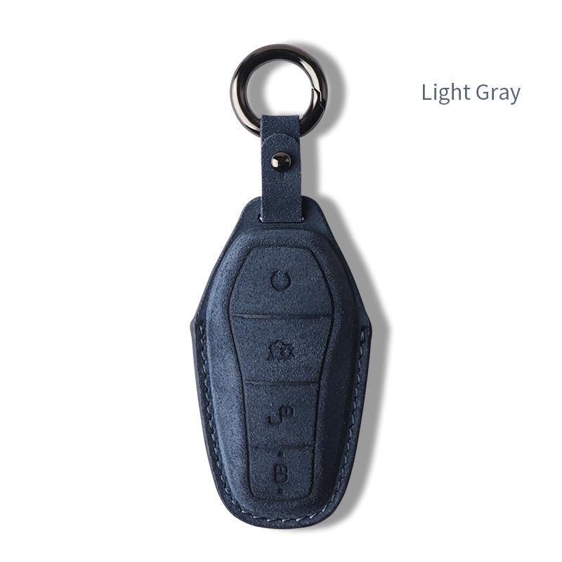 WZAUTO Manufacturers Wholesale Automobile Accessories Personality Custom Design Colorful Suede Car Key Fob Cover For BYD