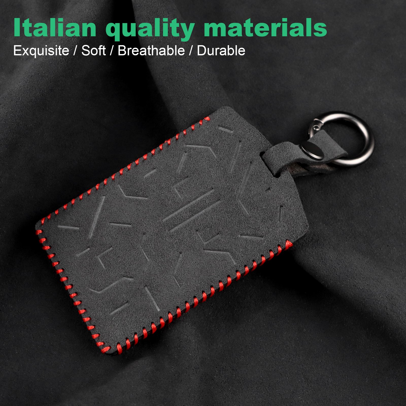 2024 Electric Car Accessories Tesla Model 3 Y X S Italian Top Case Card Pouch Suede Remote Control Key Case