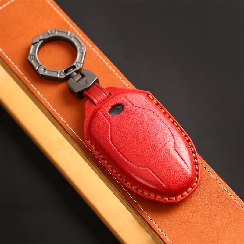Genuine Leather Car Key Case Cover for GAC Trumpchi M8 Master GS8 SUV Key Case Accessories Handmade Car key Shell