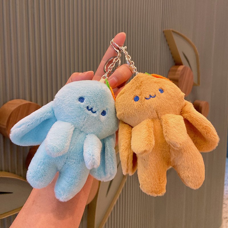 New Cute Caterpillar keychain Cartoon Plush Doll For Girls Bag Pendant Creative Car key chain Small Party Gift Wholesale