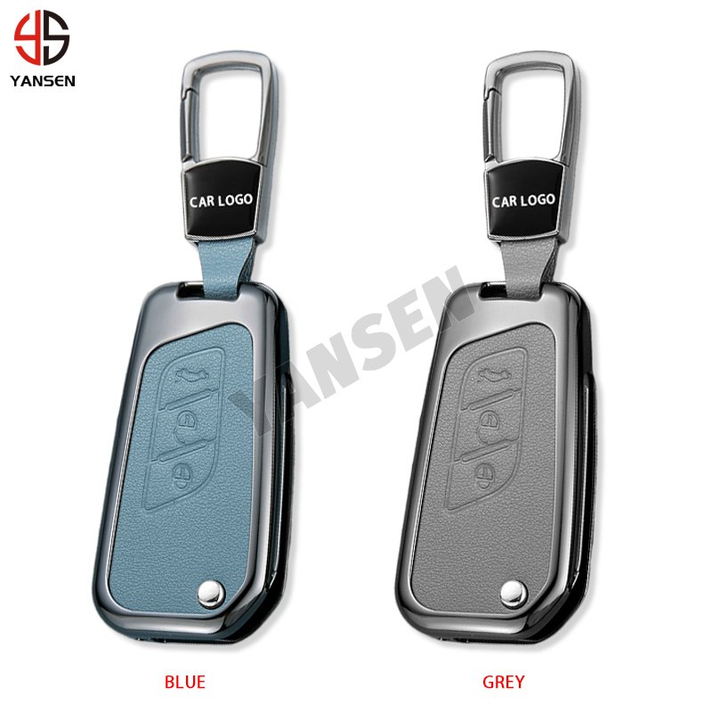 Alloy Leather Car Remote Key Case For Baic Senova X25 X30 X35 X55 X65 D50 Changhe Q25 Q35 A6