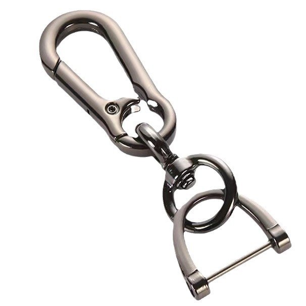 Wholesale Carabiner Metal Car Keyring Holder with D Ring Creative Horseshoe Buckle Hanging Key Rings Accessories