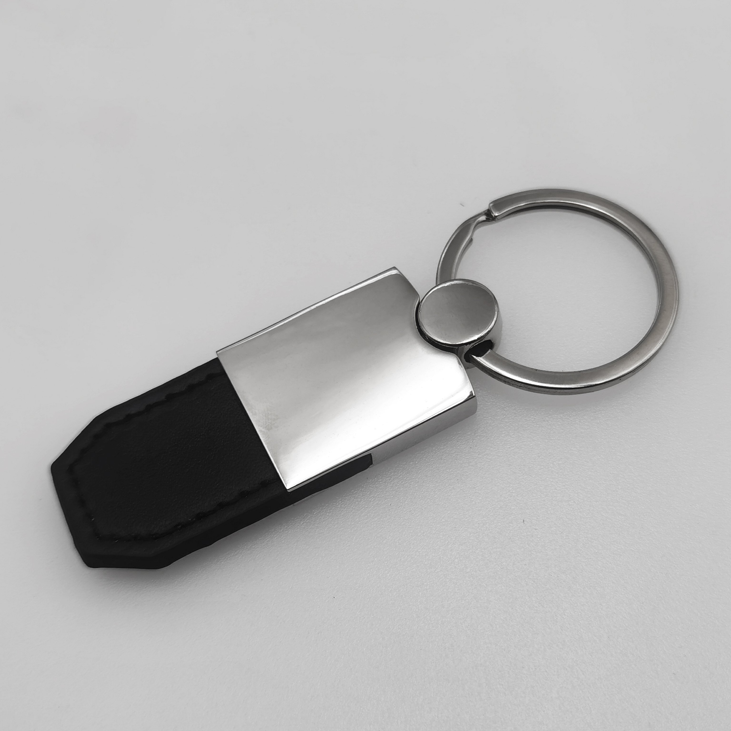 Custom logo faux pu leather car key chain holder sublimation blank leather keychain Accessories
