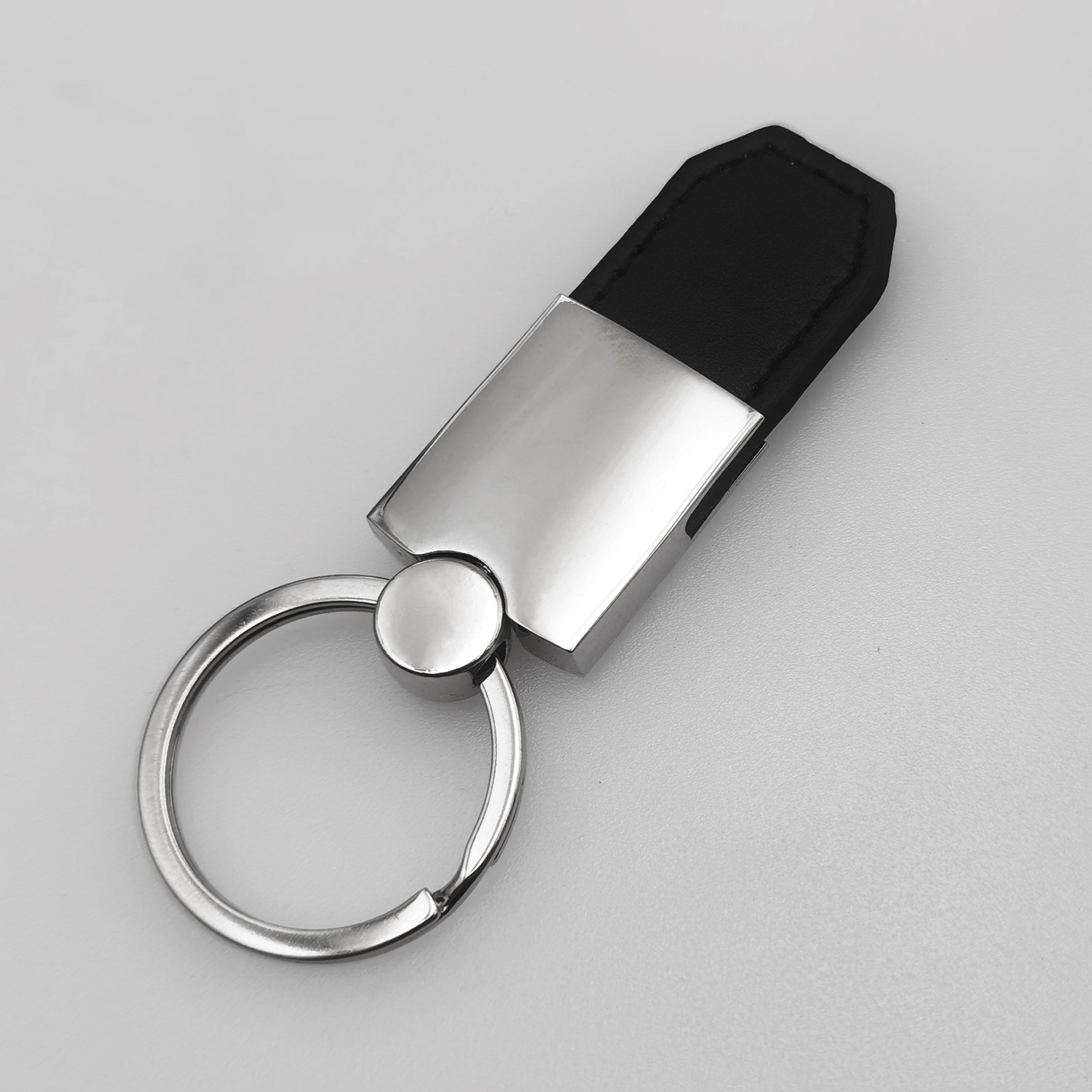 Custom logo faux pu leather car key chain holder sublimation blank leather keychain Accessories