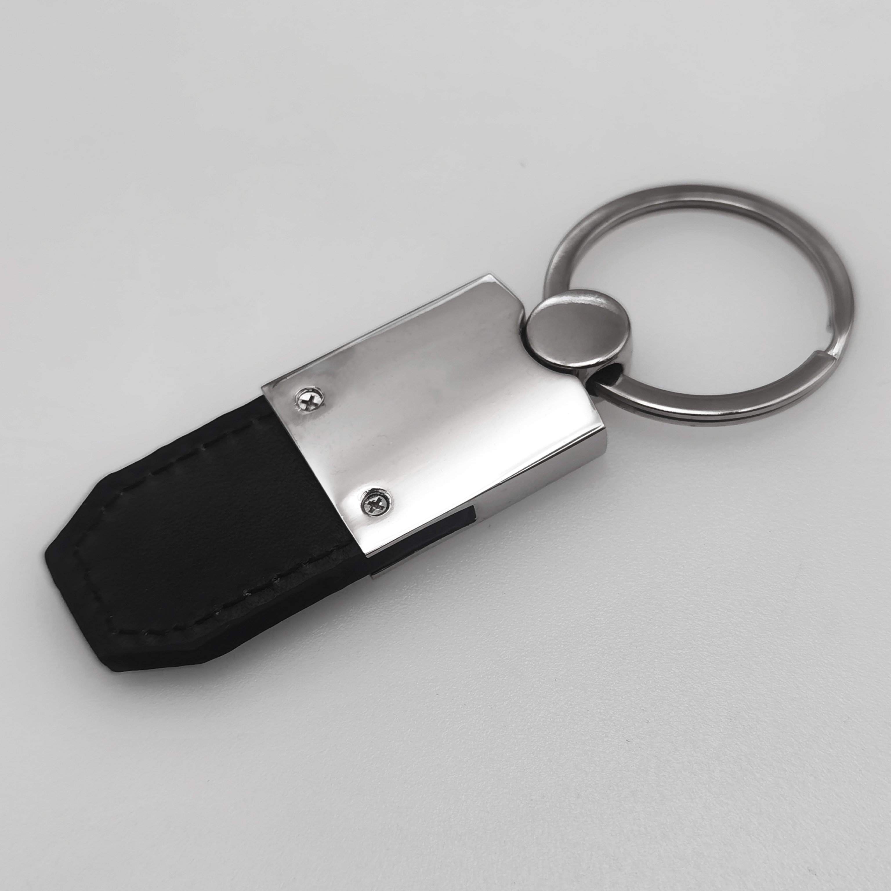 Custom logo faux pu leather car key chain holder sublimation blank leather keychain Accessories