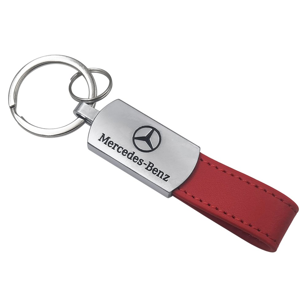 Custom logo faux pu leather car key chain holder sublimation blank leather keychain Accessories