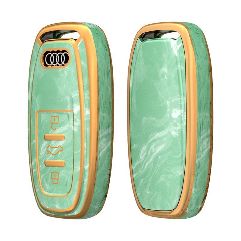 New TPU 6D Plating Car Remote Smart Key Cover For Audi A1 A3 A4 A5 A6 A7 A8 Quattro Q3 Q5 Q7 2009-2015 Car Key Case Accessories