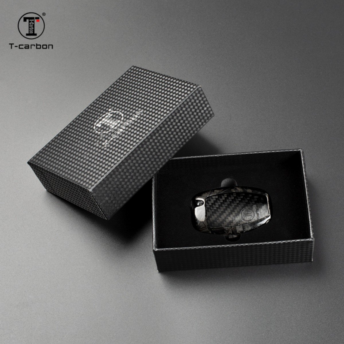 Forged Fiber Car Key Case Cover For Mercedes Benz T-carbon New Car Key Covers Factory Sales Car Interior Accessories Key Cases