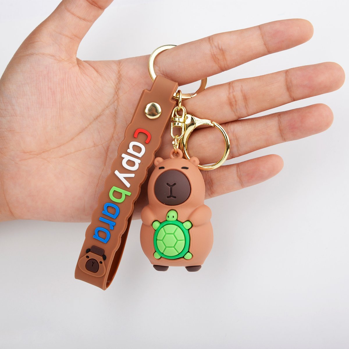 5 design Cartoon Cute Capybara Keychain 3d Silicon Keychains Cute Doll Car Key Chain Bag Pendant