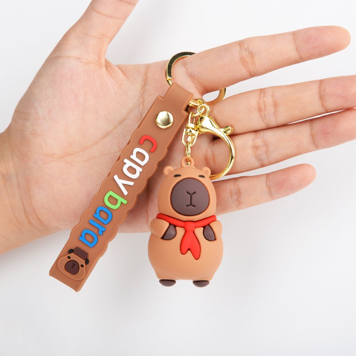 5 design Cartoon Cute Capybara Keychain 3d Silicon Keychains Cute Doll Car Key Chain Bag Pendant