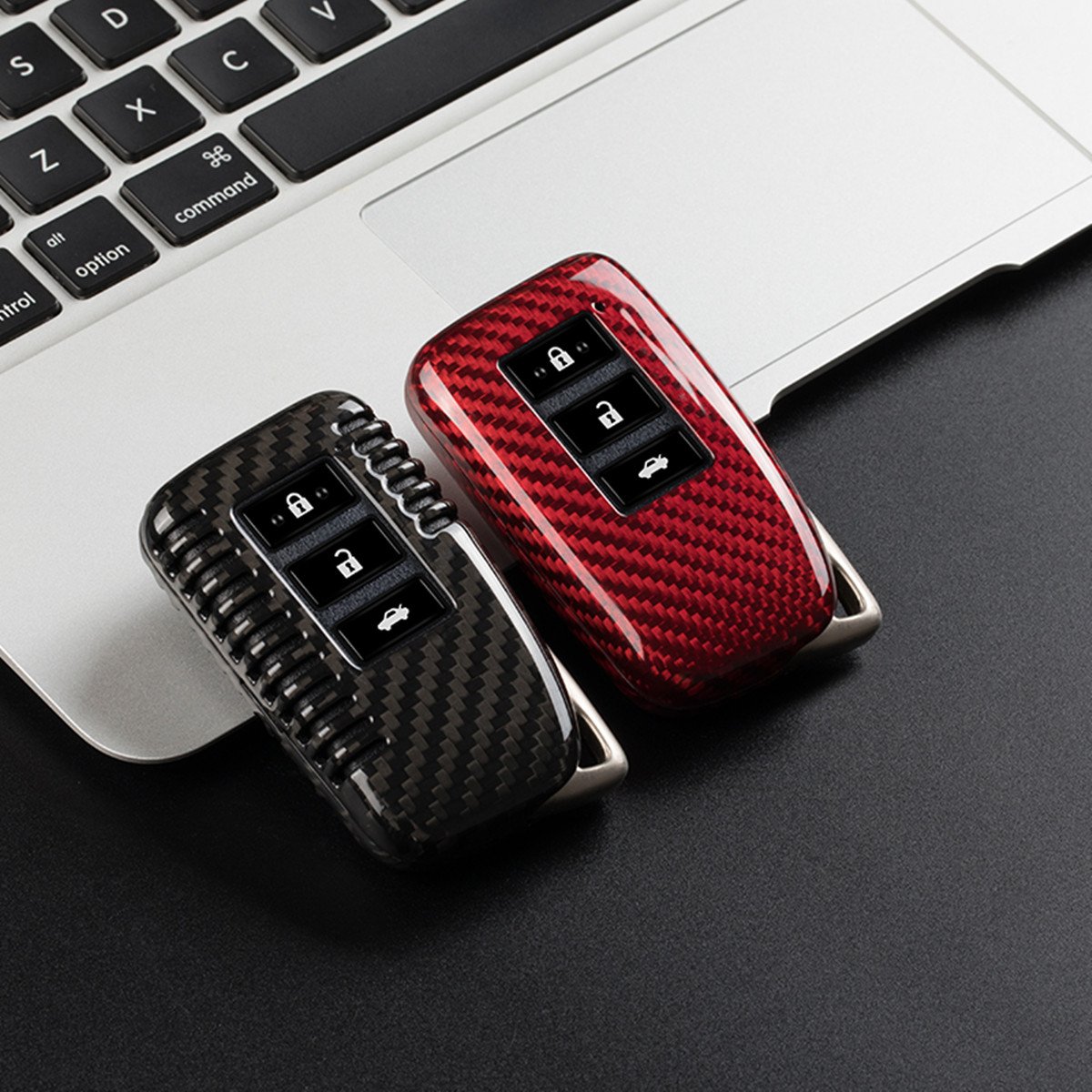 Key Case For Lexus 3 Button ES GS Key Fashion Carbon Fiber Car Key Case Cover Auto Interior Accessories T-carbon Car Key Cover