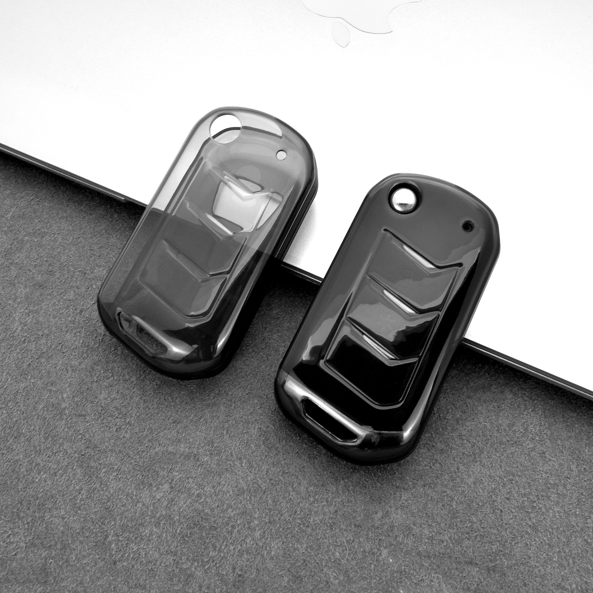 DM Automotive Accessories TPU Transparent Car Key Fob Case Auto Key Shell Protector Cover for Mahindra