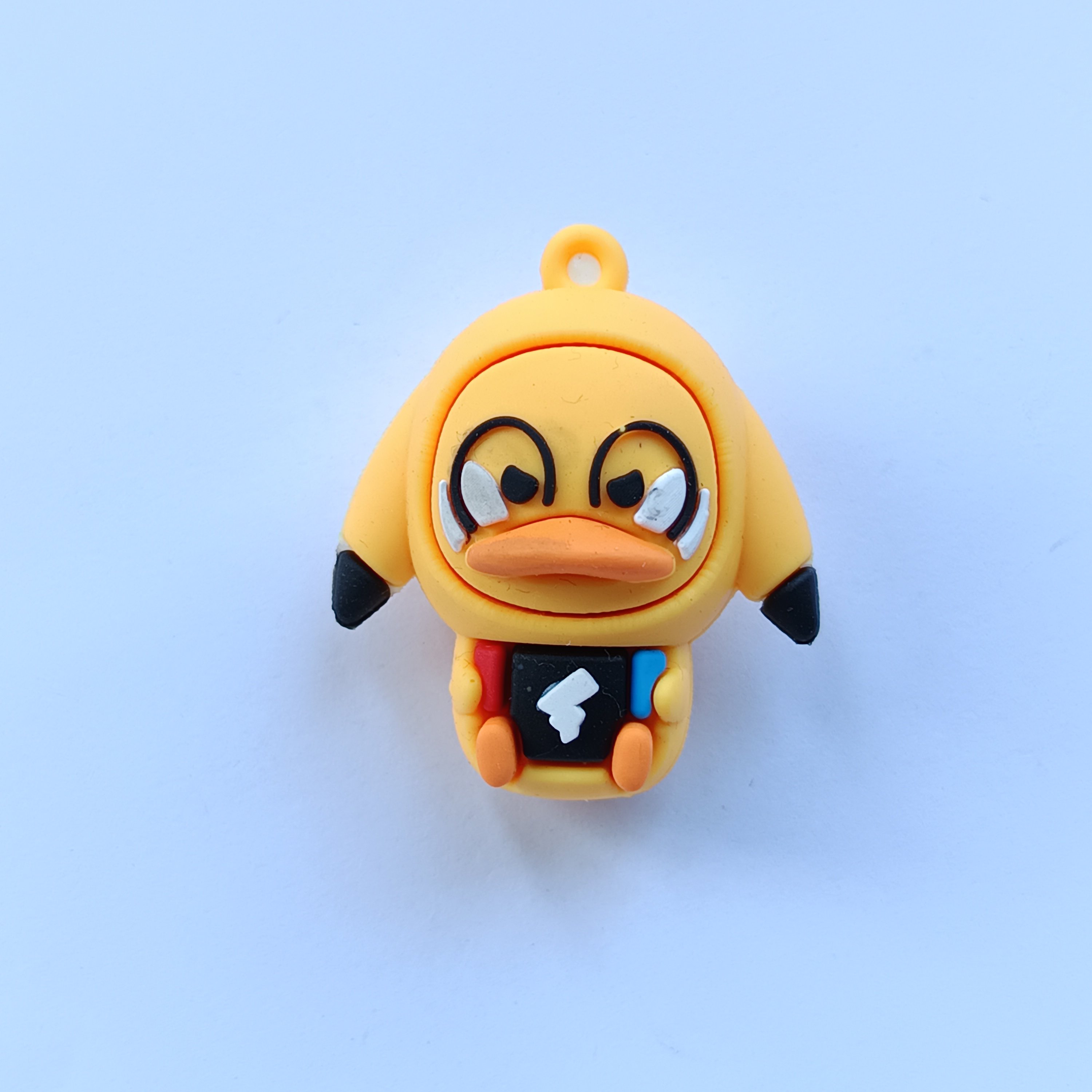 Factory Customization wholesale PVC New cartoon wearing earpiece ducky keychain doll key ring accessories Car Pendant