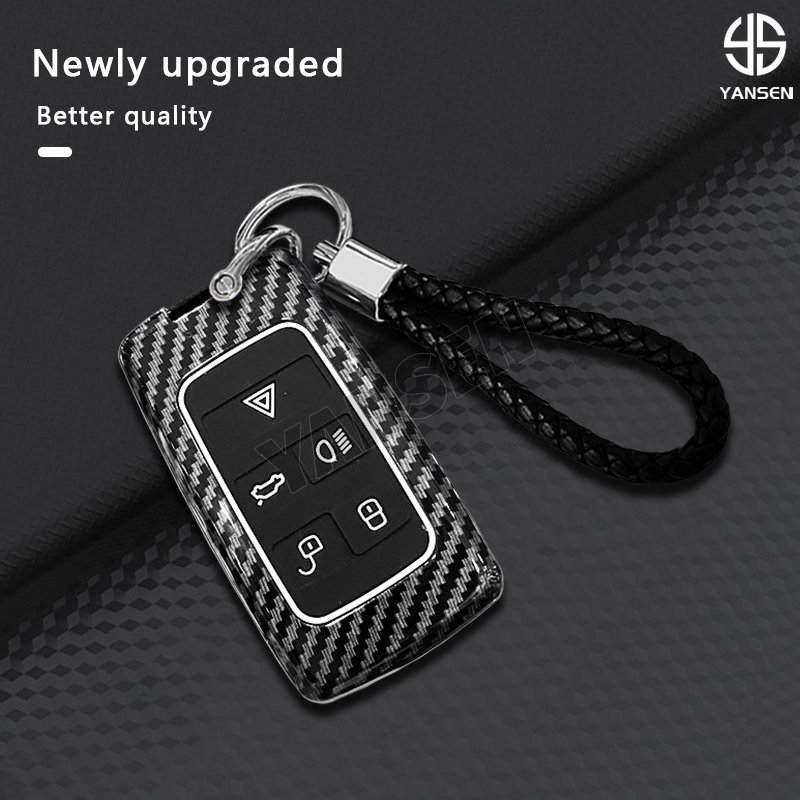 ABS Carbon fiber Remote Car Key For Land Rover Range Rover Discovery 5 Sport 2018 2019 For Jaguar XEL E-PACE 2019