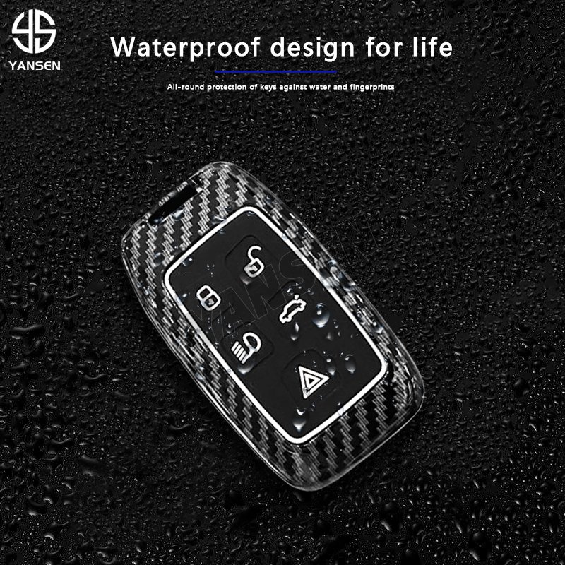 ABS Carbon fiber Remote Car Key For Land Rover Range Rover Discovery 5 Sport 2018 2019 For Jaguar XEL E-PACE 2019