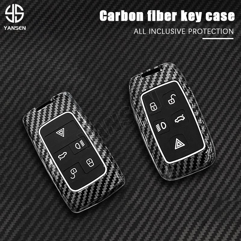 ABS Carbon fiber Remote Car Key For Land Rover Range Rover Discovery 5 Sport 2018 2019 For Jaguar XEL E-PACE 2019
