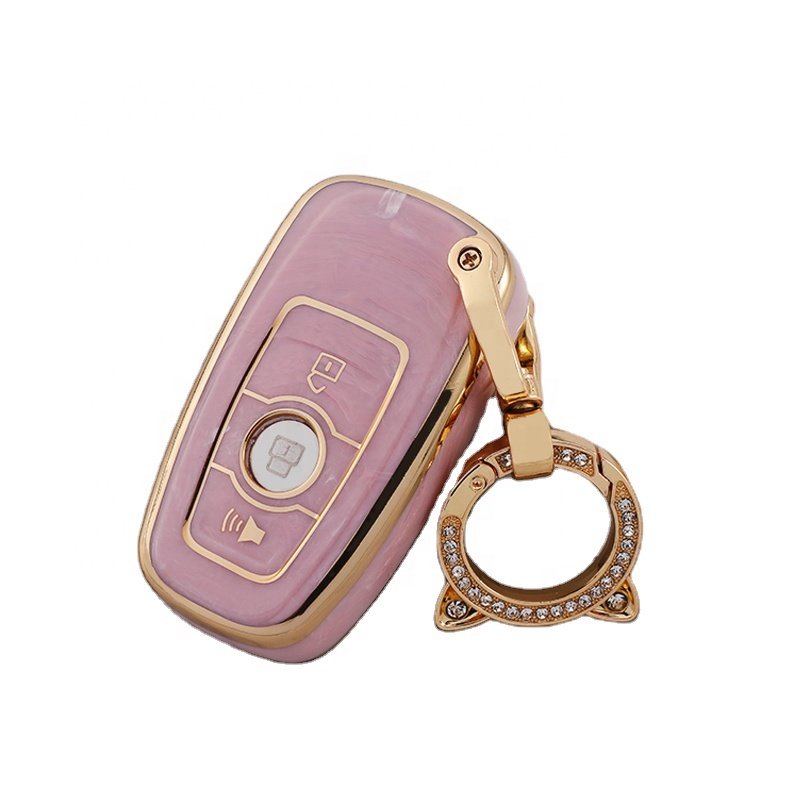 Golden Edge TPU Car Key Protector,KEY case cover for Great Wall TANK 300 500 ,for GWM WEY accessories key holder