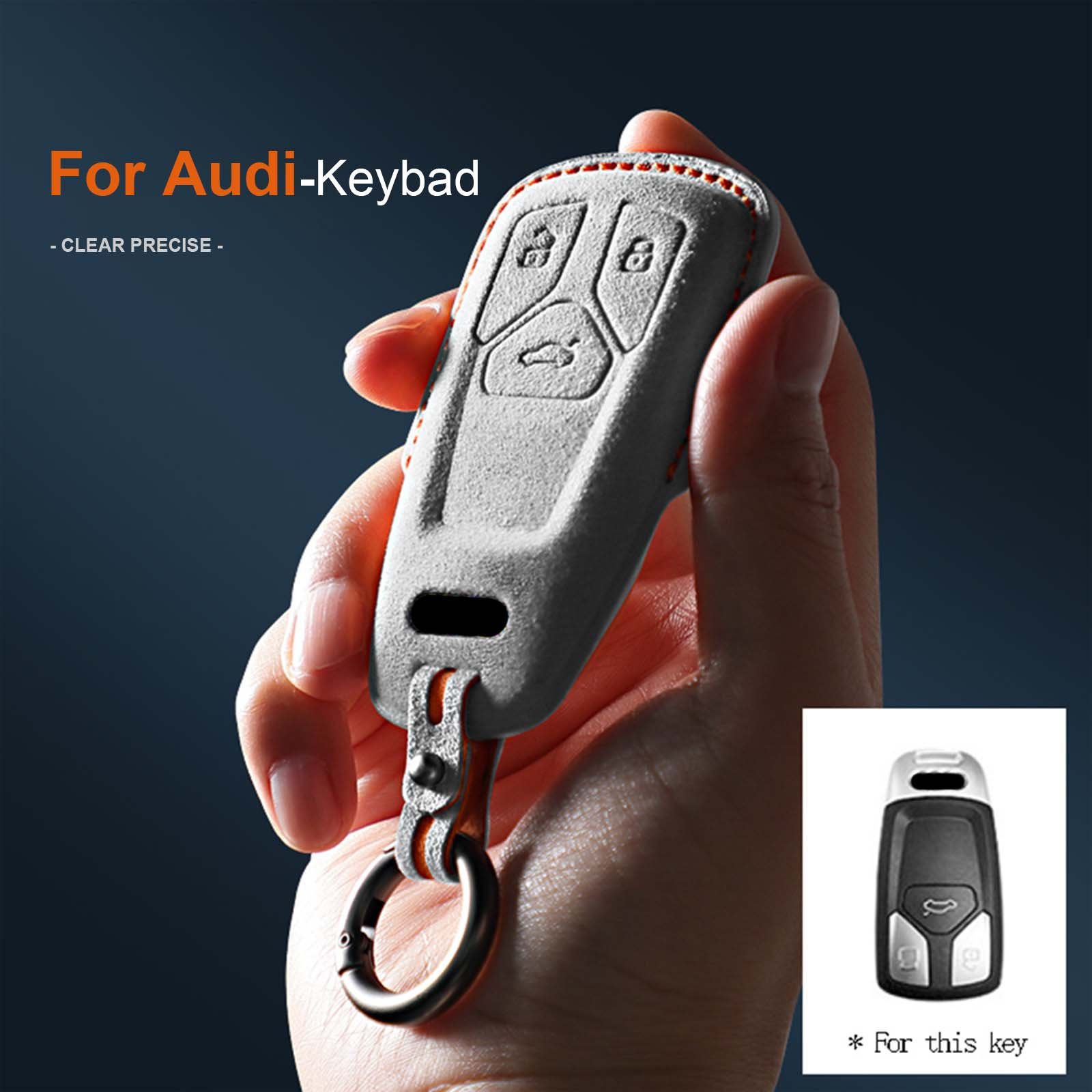 For Audi A6 A4 A5 A7 A8 C8 Q8 8S 8W Q7keychain leather car key case car key covrer