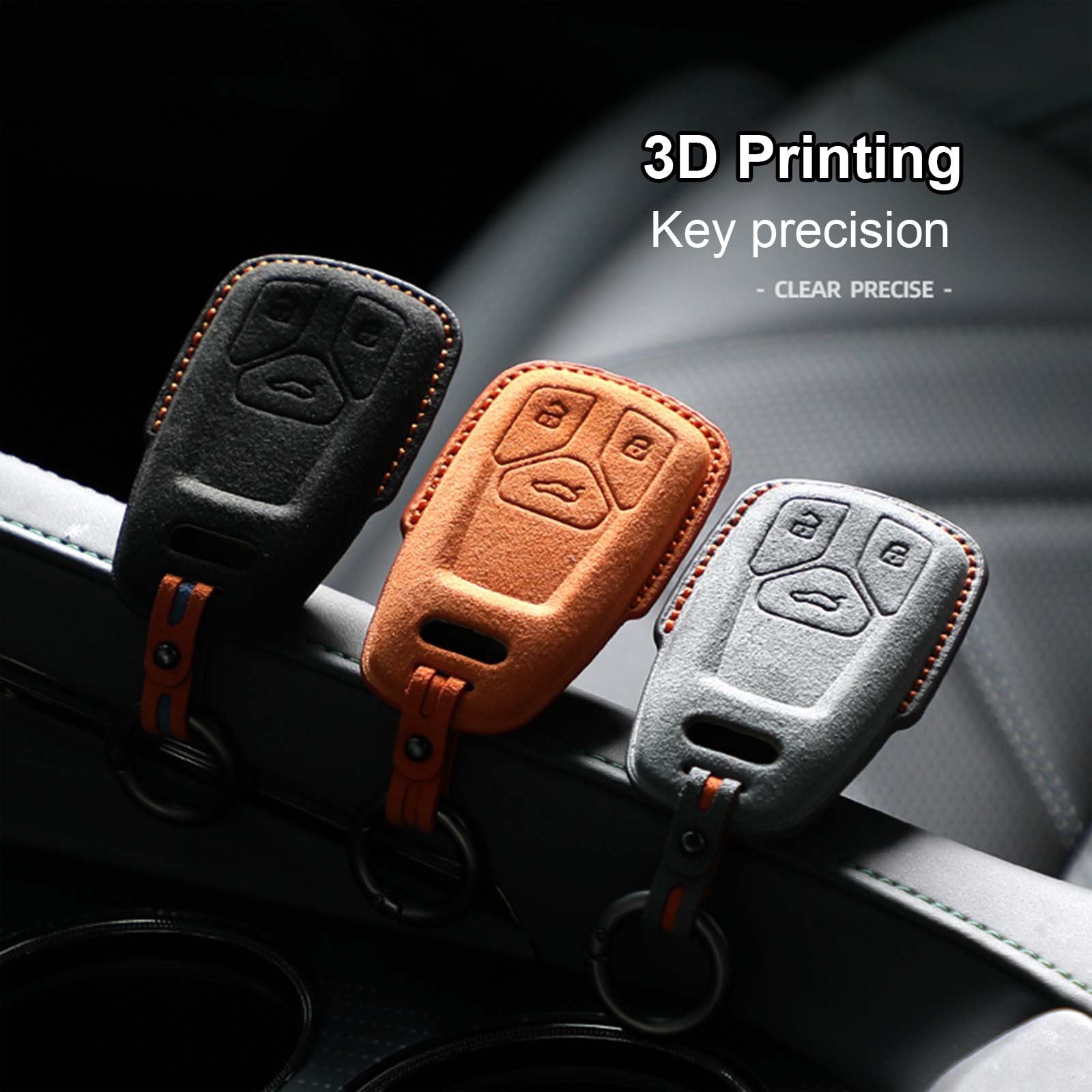 For Audi A6 A4 A5 A7 A8 C8 Q8 8S 8W Q7keychain leather car key case car key covrer