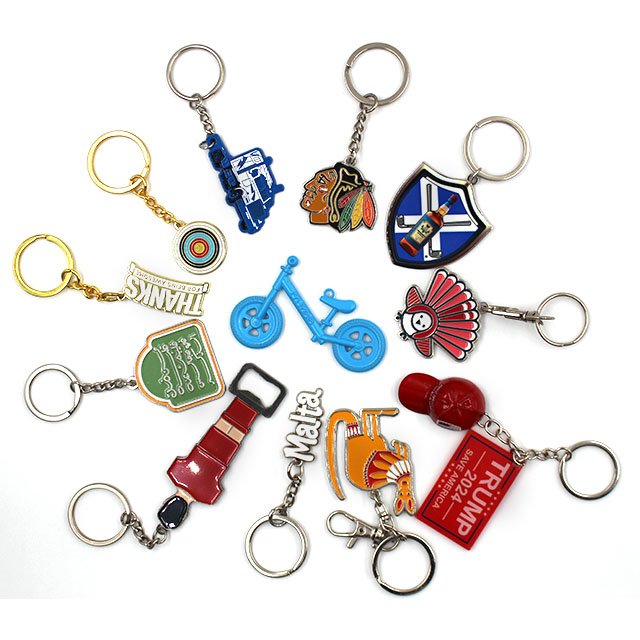 Wholesale Keychain Keyring Custom Logo Promotional Metal Acrylic Accessories 3D Mini CD Self Defense Anime Blank
