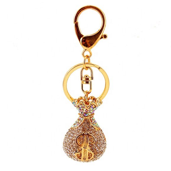 Factory Wholesale Rhinestone Lucky Bag Car Key Chain Women's Handbag Keychain Accessories