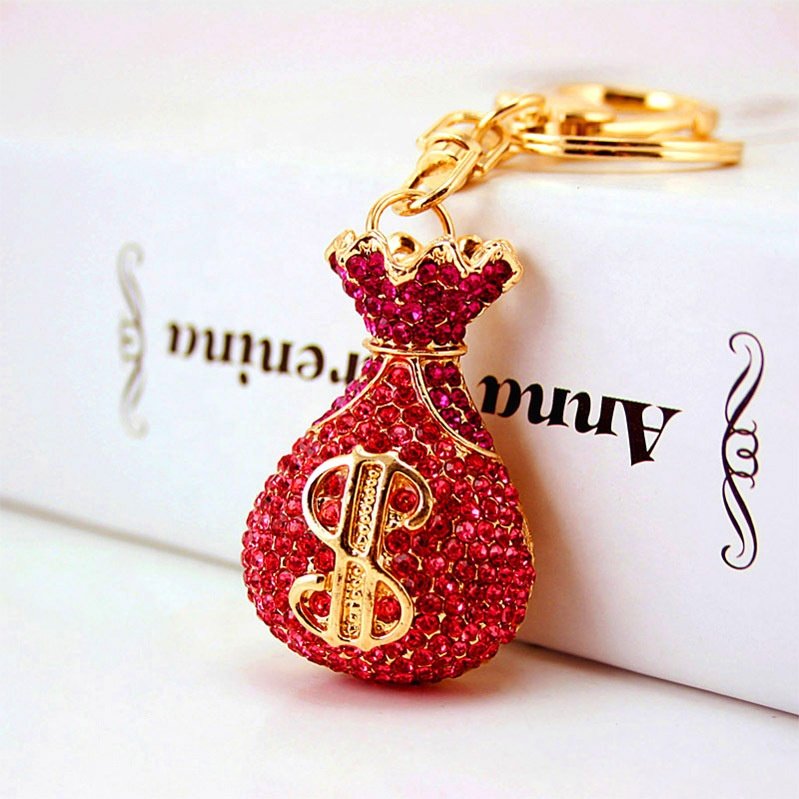 Factory Wholesale Rhinestone Lucky Bag Car Key Chain Women's Handbag Keychain Accessories