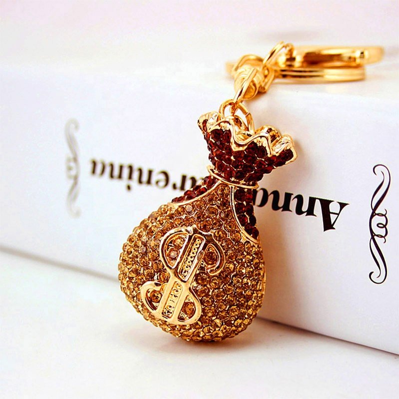 Factory Wholesale Rhinestone Lucky Bag Car Key Chain Women's Handbag Keychain Accessories
