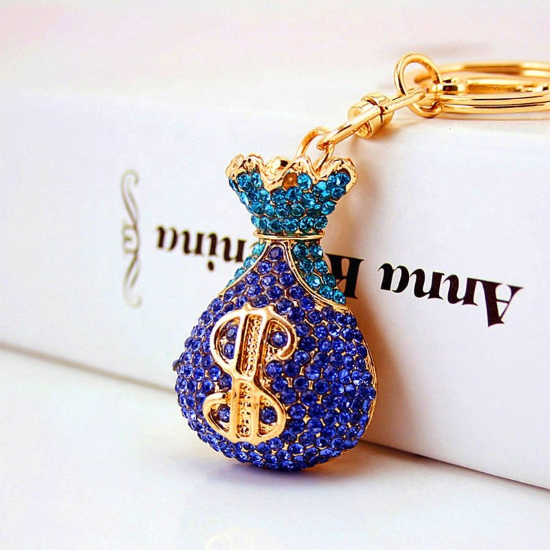 Factory Wholesale Rhinestone Lucky Bag Car Key Chain Women's Handbag Keychain Accessories