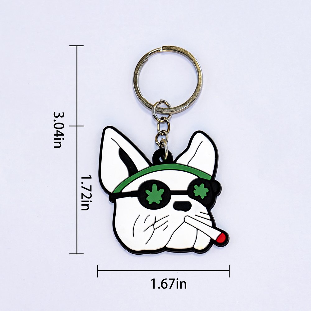 pvc keychain Cute leaf cartoon rubber keychains custom key rings gift for bag Pendant accessories Jewelry wholesale