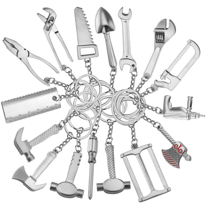 Hot Sale Mini Hardware Tool Keychains For Men Multitool Car Bag Keyring Spanner Hammer Wrench Screwdriver Key Chains