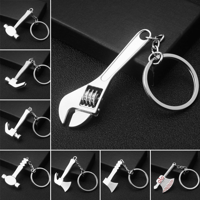 Hot Sale Mini Hardware Tool Keychains For Men Multitool Car Bag Keyring Spanner Hammer Wrench Screwdriver Key Chains
