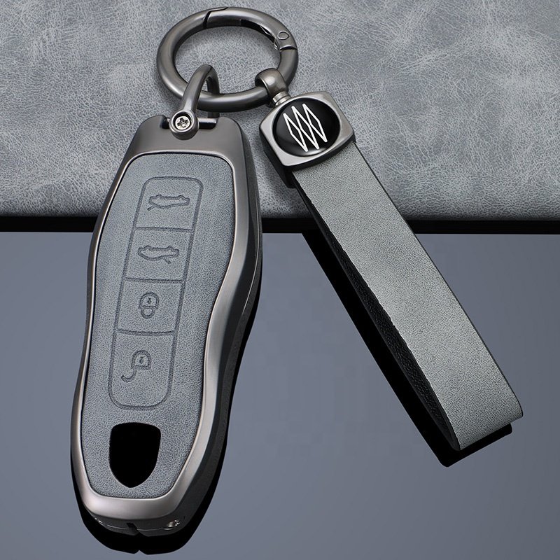 Car Remote Key Case Cover Protective Keychain for Pors che B Paramera macan Cayenne 718 911 car Accessories Shell Aluminum Alloy