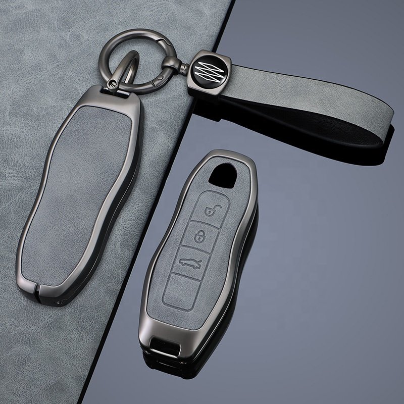 Car Remote Key Case Cover Protective Keychain for Pors che B Paramera macan Cayenne 718 911 car Accessories Shell Aluminum Alloy