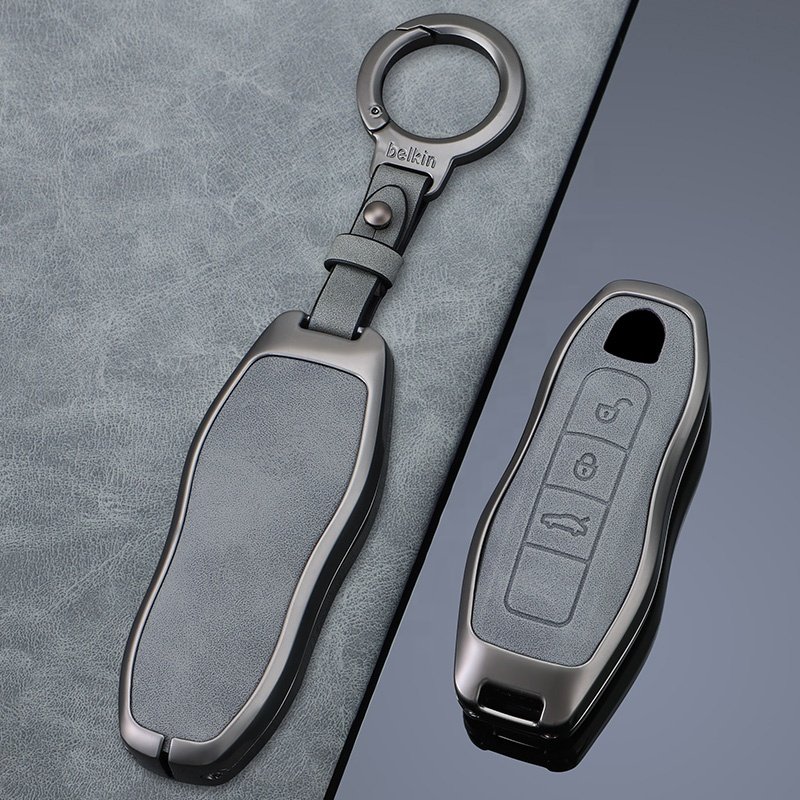 Car Remote Key Case Cover Protective Keychain for Pors che B Paramera macan Cayenne 718 911 car Accessories Shell Aluminum Alloy