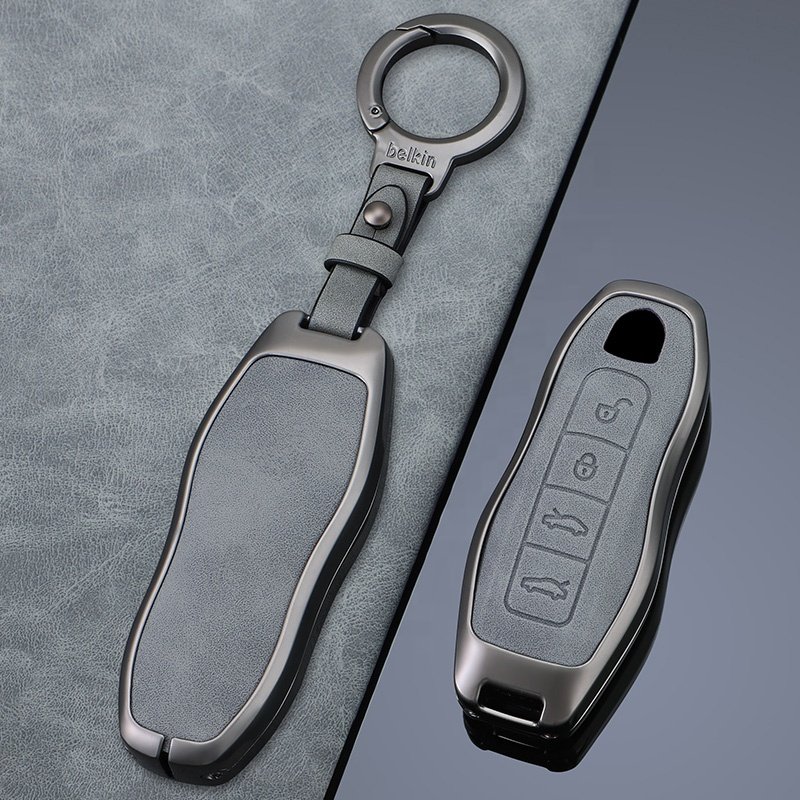 Car Remote Key Case Cover Protective Keychain for Pors che B Paramera macan Cayenne 718 911 car Accessories Shell Aluminum Alloy