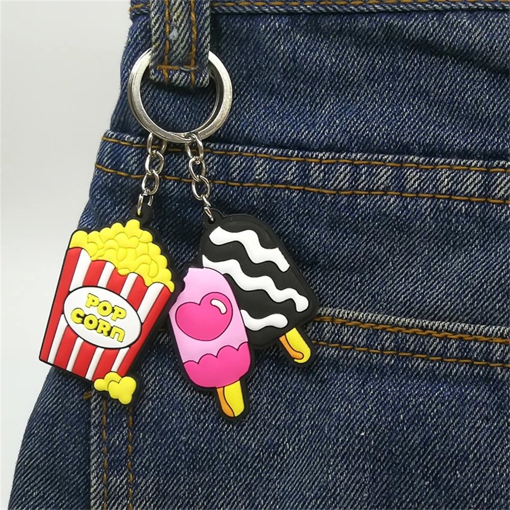 Promotional Wholesale 2D Key Chains PVC Custom New Arrival PVC Attractive Characters Addams Key Chains Rings Party Gifts for Kid