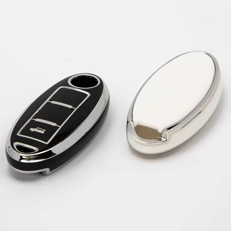 Factory supply support customized Decorative Silver edge design For Nissan Sunny TPU smart Car Key Cover