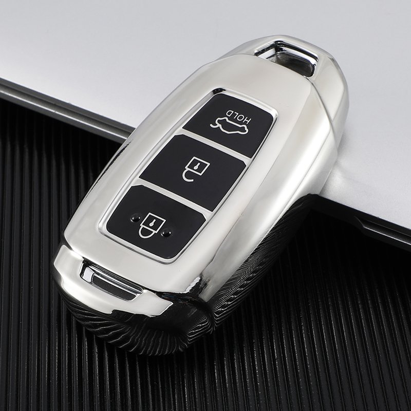 Key Fob Cover Case Fit for Hyundai Sonata Nexo Santa Fe Remote Holder Skin Protector Keyless Entry Sleeve Accessories