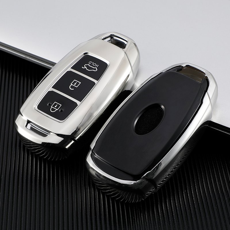 Key Fob Cover Case Fit for Hyundai Sonata Nexo Santa Fe Remote Holder Skin Protector Keyless Entry Sleeve Accessories