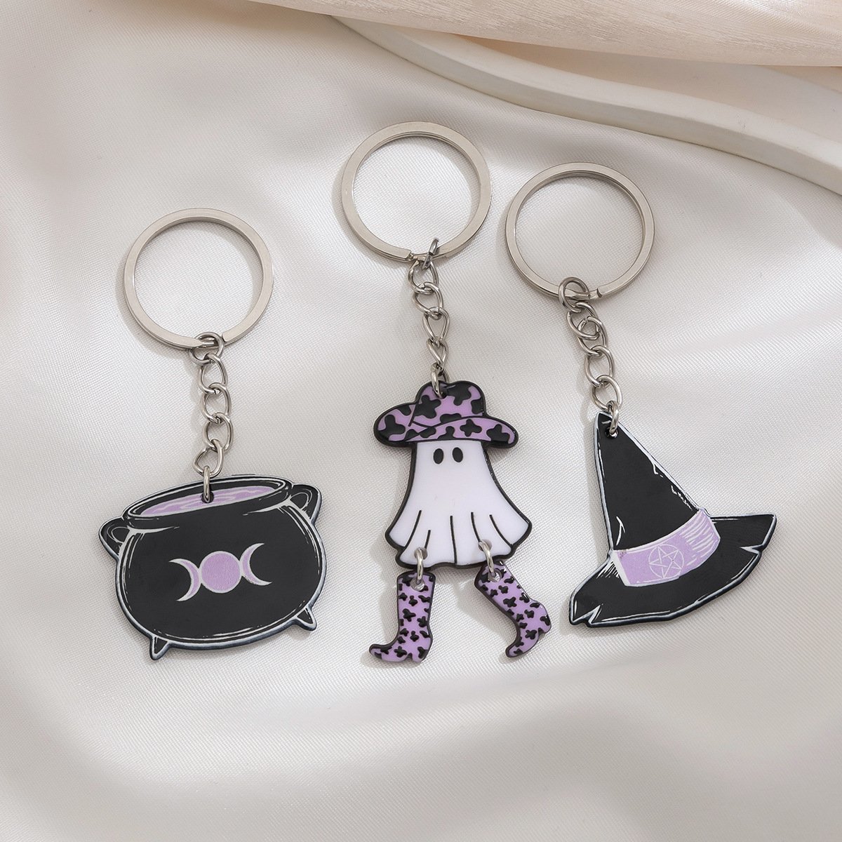 Little Fresh Sweet Cool Strawberry Bow Key chain Creative Instagram Flower Stars Love Shaped Jewelry