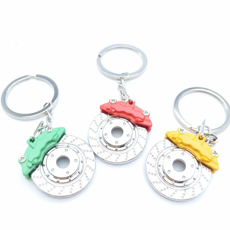 In Warehouse Mini Creative Disc Brake Keychain Cute Metal Auto Parts Disc Brake Keychain For Men Gift Car Accessories Keychain